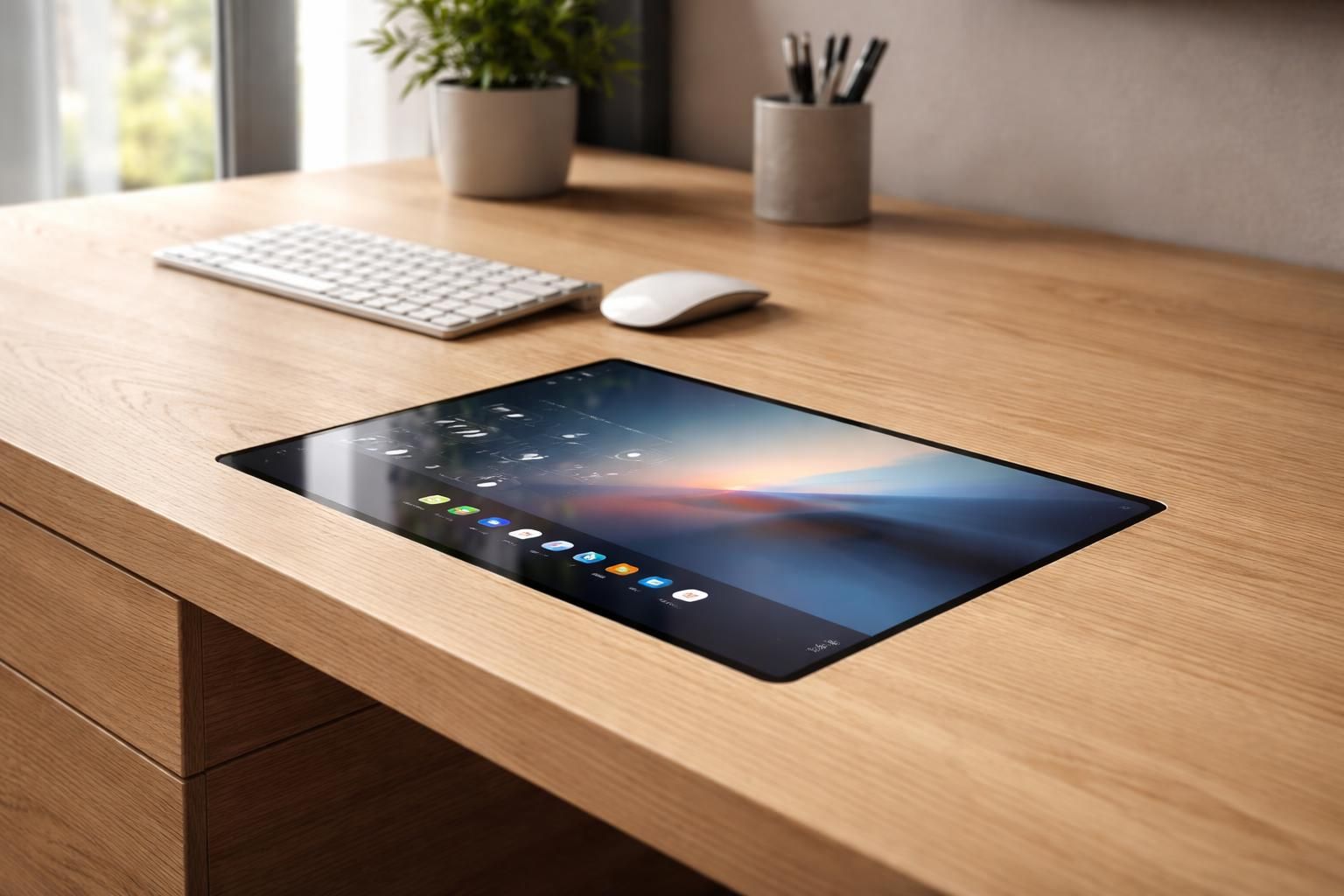 découvrez comment intégrer discrètement une tablette tactile microsoft dans votre mobilier de bureau grâce au docking invisible, alliant esthétisme et fonctionnalité.