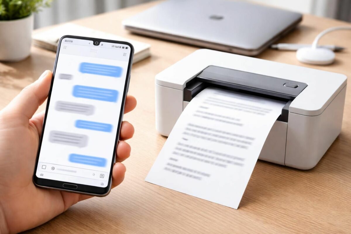 Guide pour imprimer des SMS depuis un smartphone Samsung