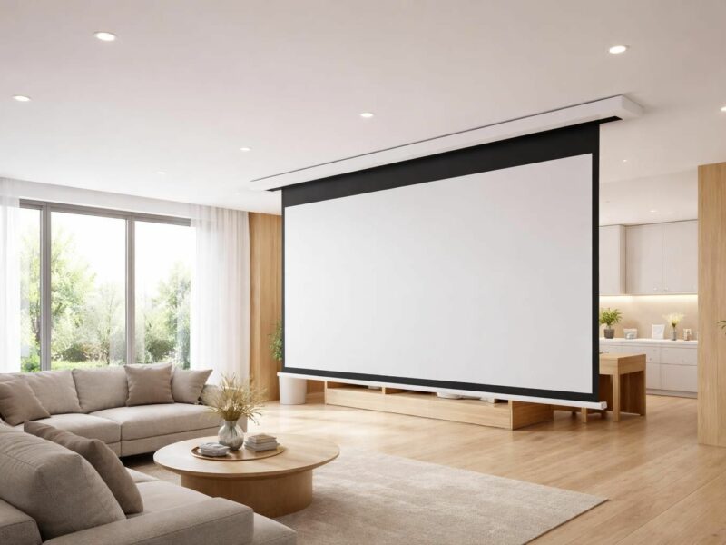 Le plafond devient “clean” : intégrer un écran de projection motorisé en rénovation