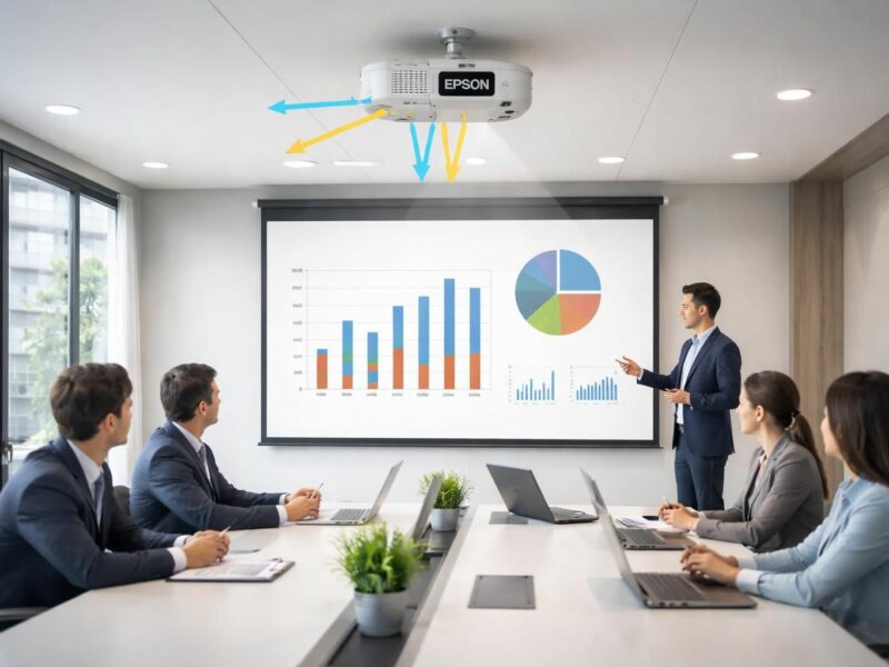 Lens shift : le super-pouvoir d’un vidéoprojecteur Epson en salle de réunion
