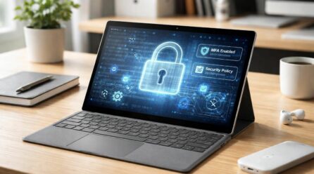 Sécurité : MFA chiffrement policies – durcir une tablette Tactile Microsoft