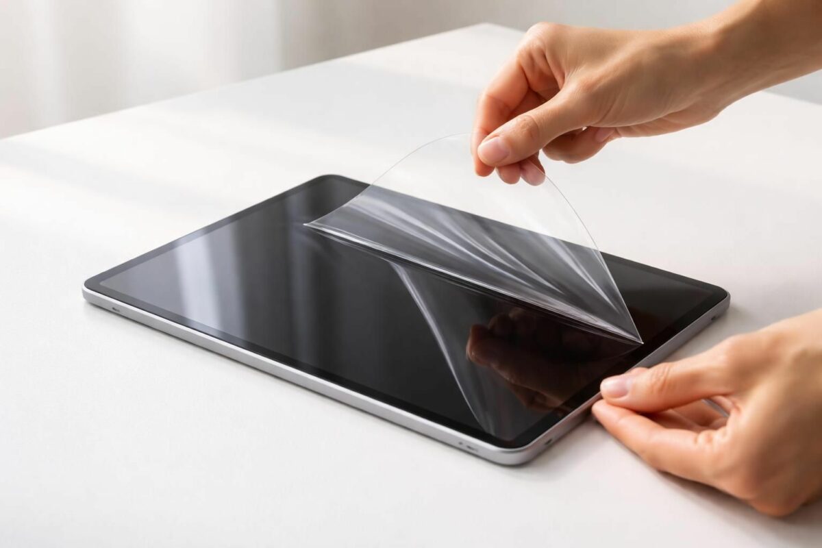 Tablette : protéger l’écran après nettoyage avec film et réglages