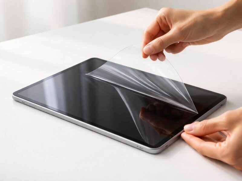 Tablette : protéger l’écran après nettoyage avec film et réglages